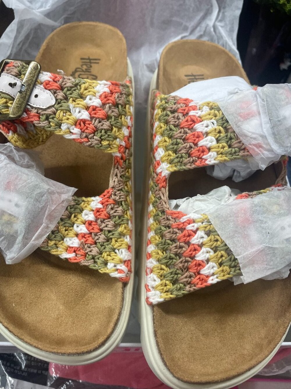 NEW Corky’s Rumor Has It Crochet Sandals Women's Size 8